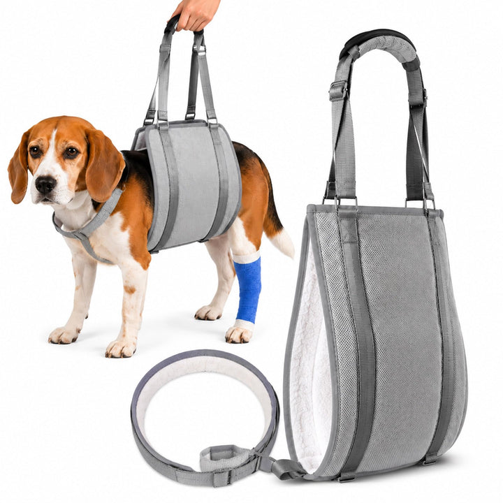 Hundegeschirr mit Griff – Verstellbare Hundetragehilfe &amp; Mobilitätshilfe für Hinterbeine, Brust- und
