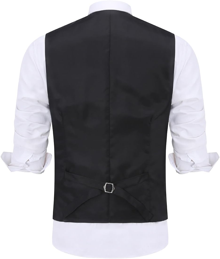 Allthemen Weste Herren Westen Gilet Jacquard Anzugweste für Hochzeit und Party XS Gold, XS Gold