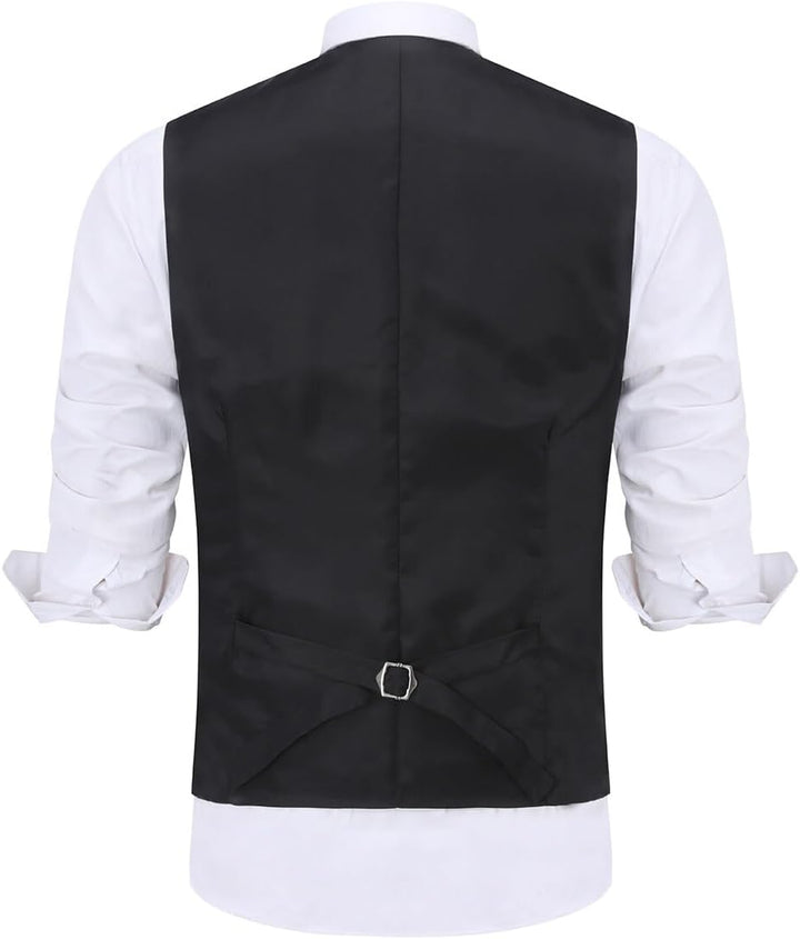 Allthemen Weste Herren Westen Gilet Jacquard Anzugweste für Hochzeit und Party XS Gold, XS Gold