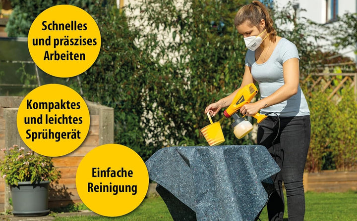 WAGNER Farbsprühsystem Wood&Metal Sprayer W125 für Lacke, Lasuren im Innen- und Aussenbereich, 5m² -