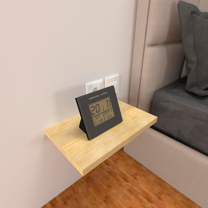 Henor Wandregal Holzwandregal 40 x 25 x 3 cm. Laden Sie 20 kg. Kiefernholz Natur 40 Kiefer F-25 Cm.,