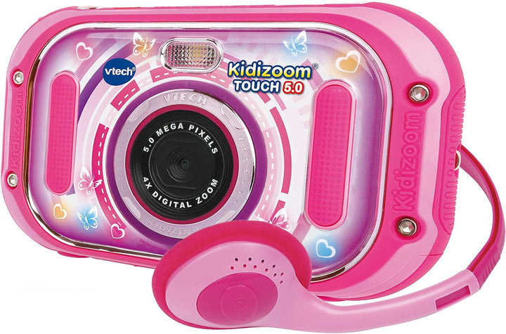 VTech KidiZoom Touch 5.0 pink – Kinderkamera mit Touchscreen, Selfie- und Videofunktion, Effekten, S