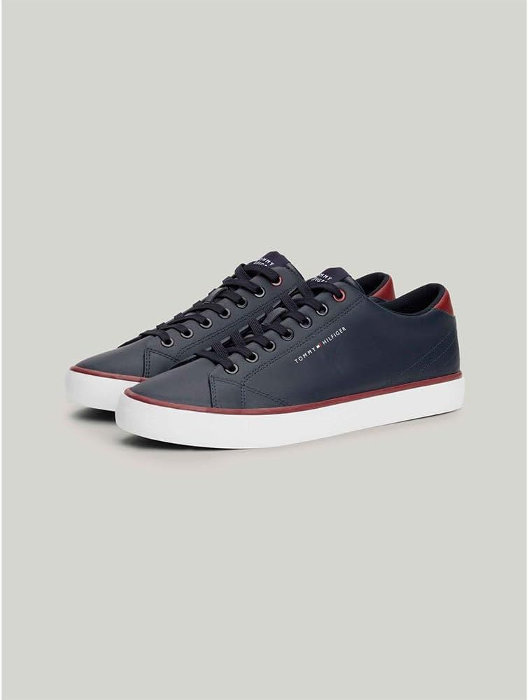 Tommy Hilfiger Herren Vulcanized Sneaker Schuhe 40 EU Blue Desert Sky, 40 EU Blue Desert Sky