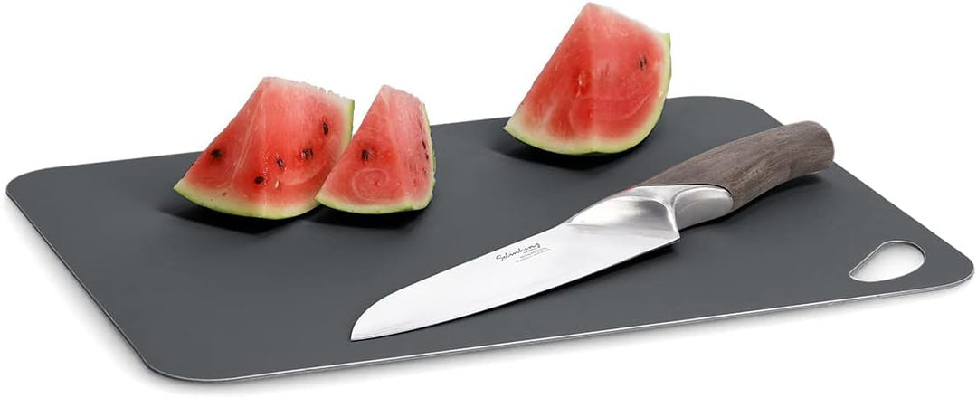 Zeller 26156 Schneidematten-Set, 2-TLG. Kunststoff, anthrazit/hellgrau, ca. 38x29 cm, Schneidebrett,