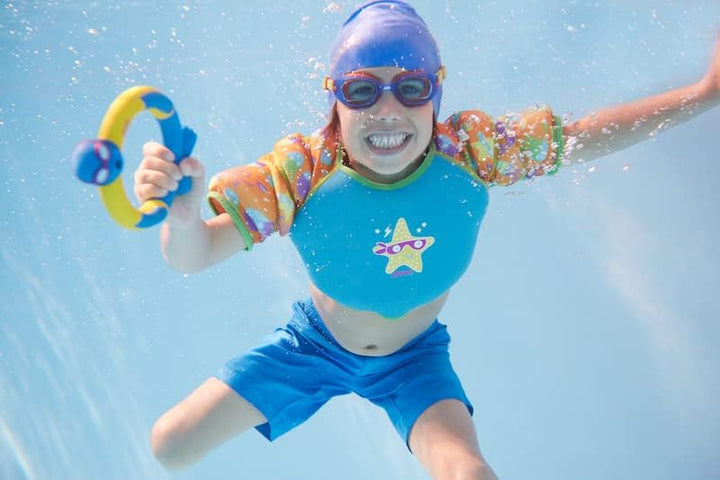 Zoggs Girls Water Wings Vest 1-2 Years / 11 - 15kg Blue, 1-2 Years / 11 - 15kg Blue