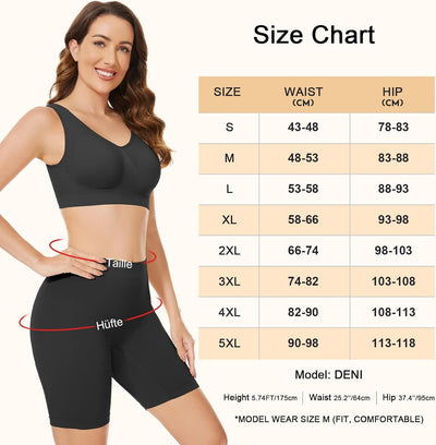 SIHOHAN Radlerhose Damen kurz, Unterhosen mit Bein Boxershorts Damen Kurze Leggings Shorts, Unterzie