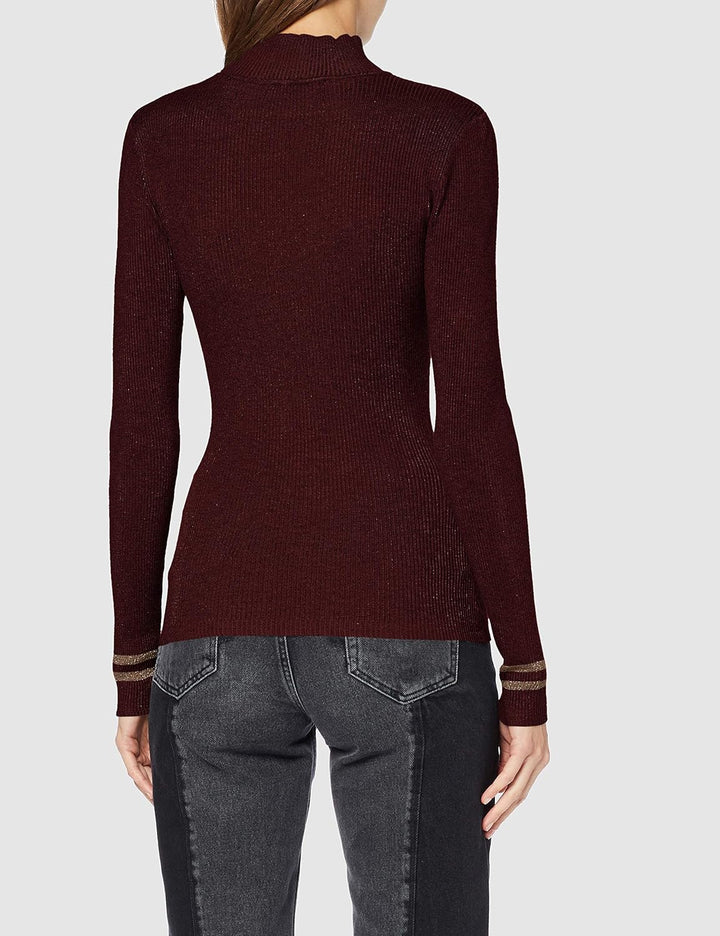 Morgan Damen Pull Boutons Épaule Mavao Pullover Small Kurz Weinrot, Small Kurz Weinrot