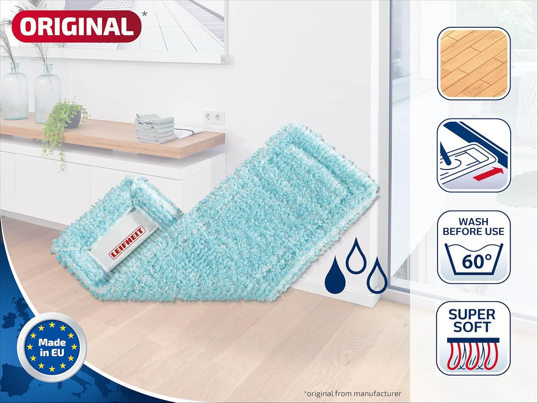 Leifheit Original Wischbezug Profi super soft für sensible Böden, Bodenwischer Ersatzbezug mit Spezi