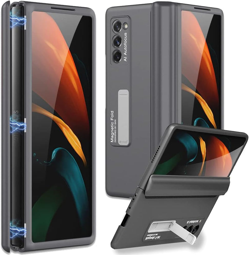 Miimall Kompatibel mit Samsung Galaxy Z Fold 2 2020 Hülle, [Magnetischer Scharnierschutz] Hartes PC