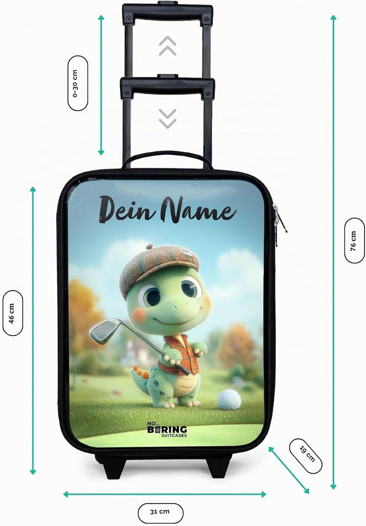NoBoringSuitcases.com® Kinderkoffer Klein Personalisiert mit Name 48x31x19 cm Reisekoffer Kleiner Ki