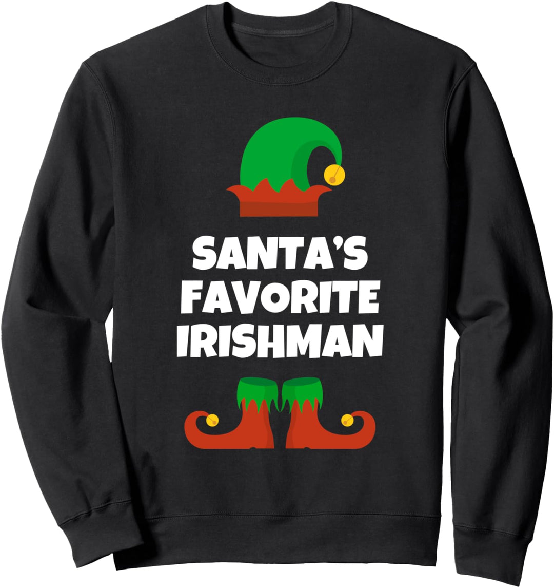 Santa's Favorite Irishman Funny Hat Christmas Irish Ireland Sweatshirt