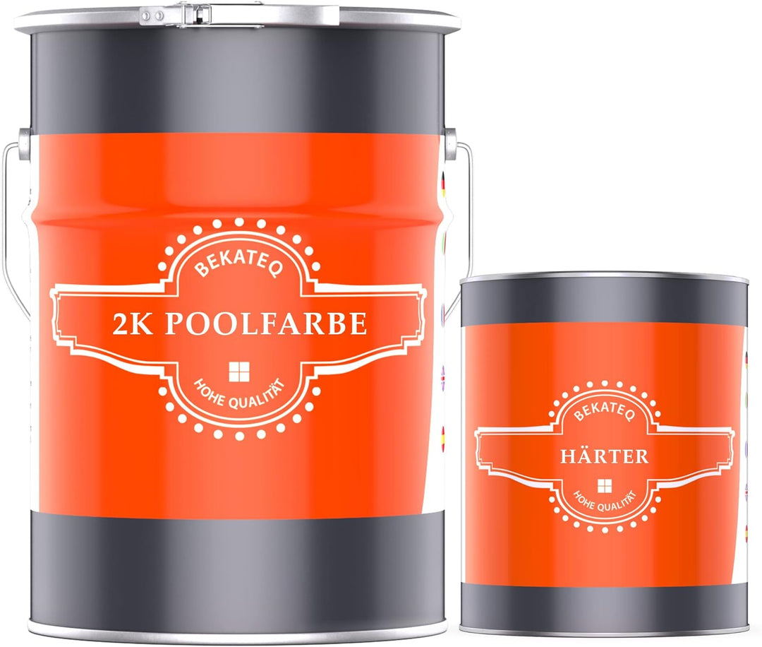 BEKATEQ BK-800EP 2K Poolfarbe 10KG RAL7035 Lichtgrau - zweikomponentige PU Schwimmbadfarbe für Becke