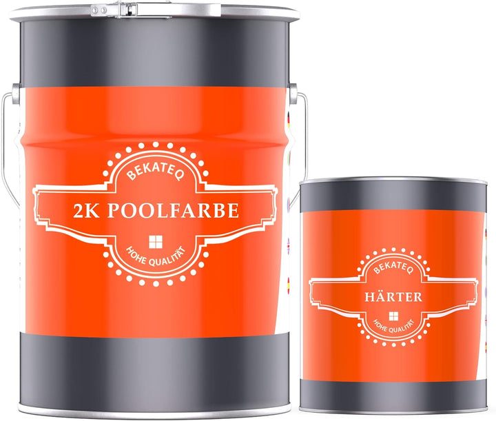 BEKATEQ BK-800EP 2K Poolfarbe 10KG RAL7035 Lichtgrau - zweikomponentige PU Schwimmbadfarbe für Becke