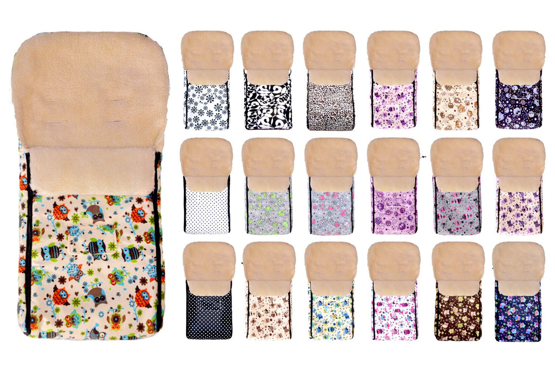 Baby-Joy Fusssack KAI 120 cm filzfrei aus Lammwolle und Polyester für Kinderwagen, Buggy und Schlitt