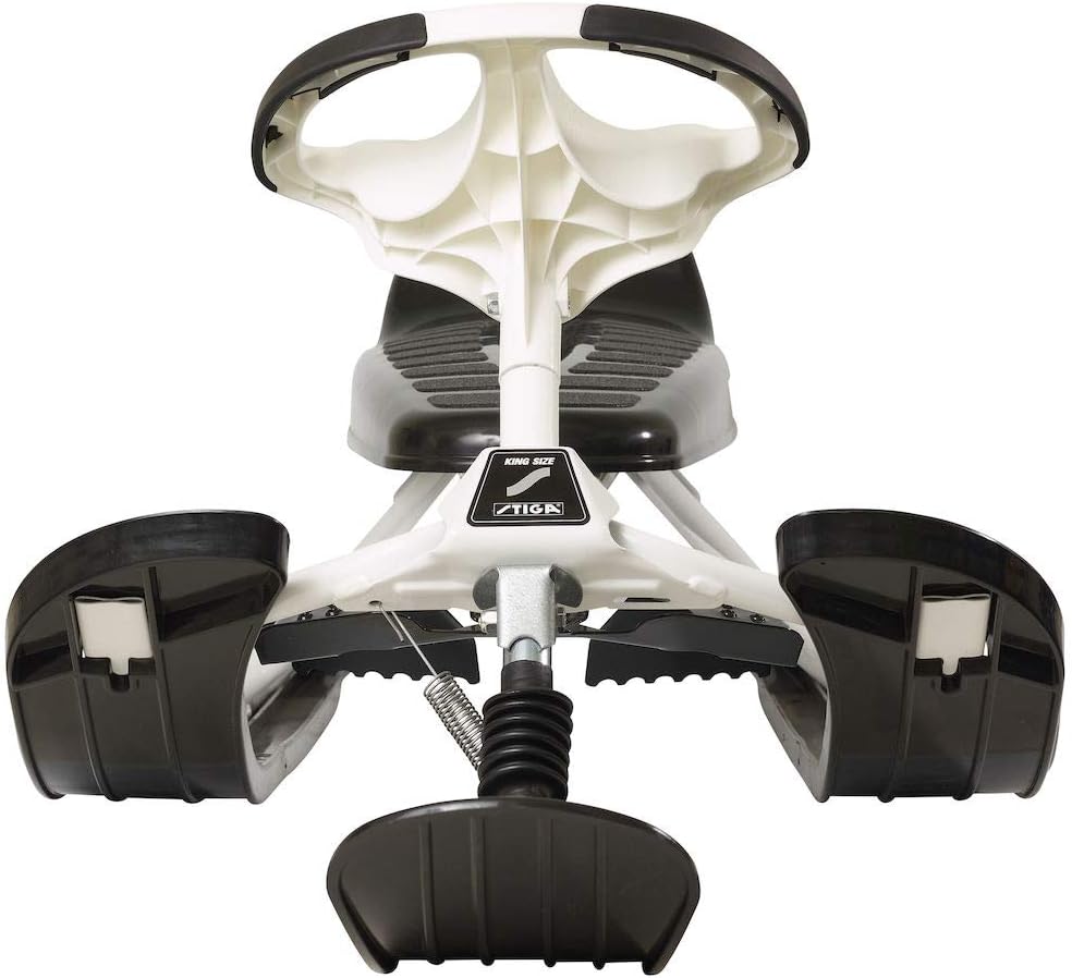 STIGA Erwachsene Schlitten Snowracer Rennrodel King Size GT Lenkschlitten Schwarz/Weiss Snow Racer K