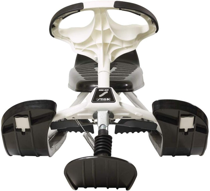 STIGA Erwachsene Schlitten Snowracer Rennrodel King Size GT Lenkschlitten Schwarz/Weiss Snow Racer K