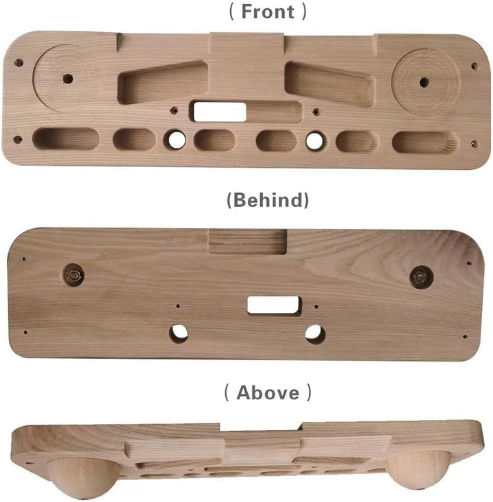 Dilwe Holz-Hangboard, Kletter-Hangboard, Fingerboard-Klettern mit Schrägen und Fingerlöchern, für Fa