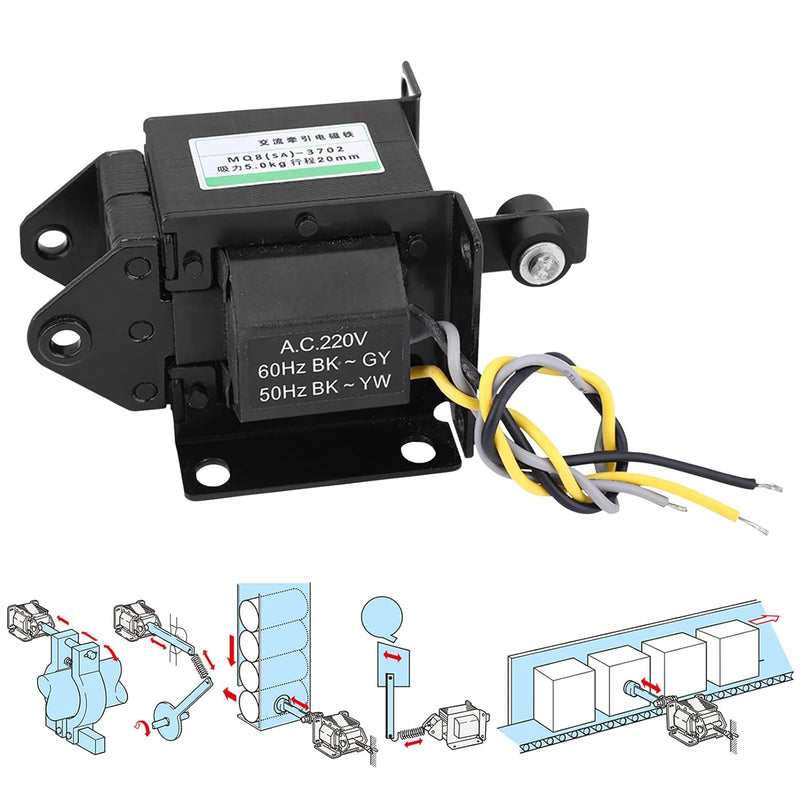 Elektromagnet-Magnetventil8MQ8(SA)-3702 AC Push-Pull-Zugmagnet-Elektromagnet 220VAC 49N Hub 20mm