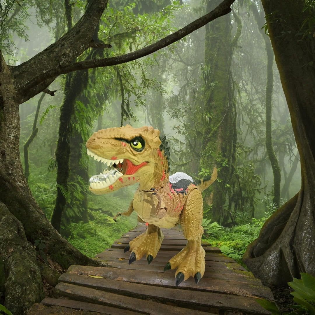 Lexibook - RC Tyrannosaurus Control, Realistischer Dinosaurier, Gliederbewegungen, Brüllen, Rauch Sp