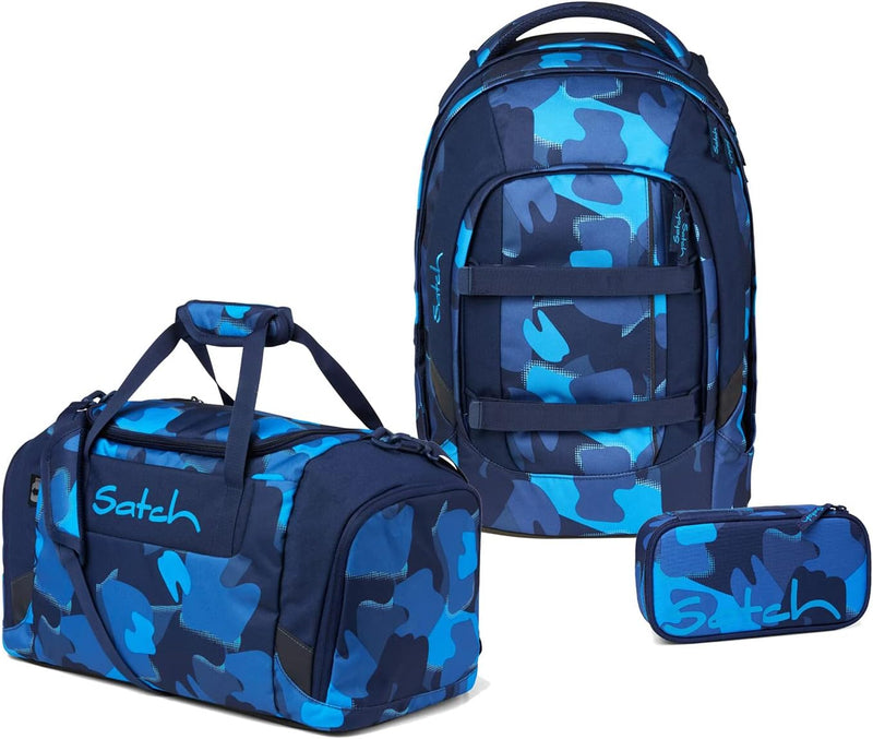 satch Pack Schulrucksack Set 3tlg. mit Sporttasche und Schlamperbox Troublemaker, Troublemaker