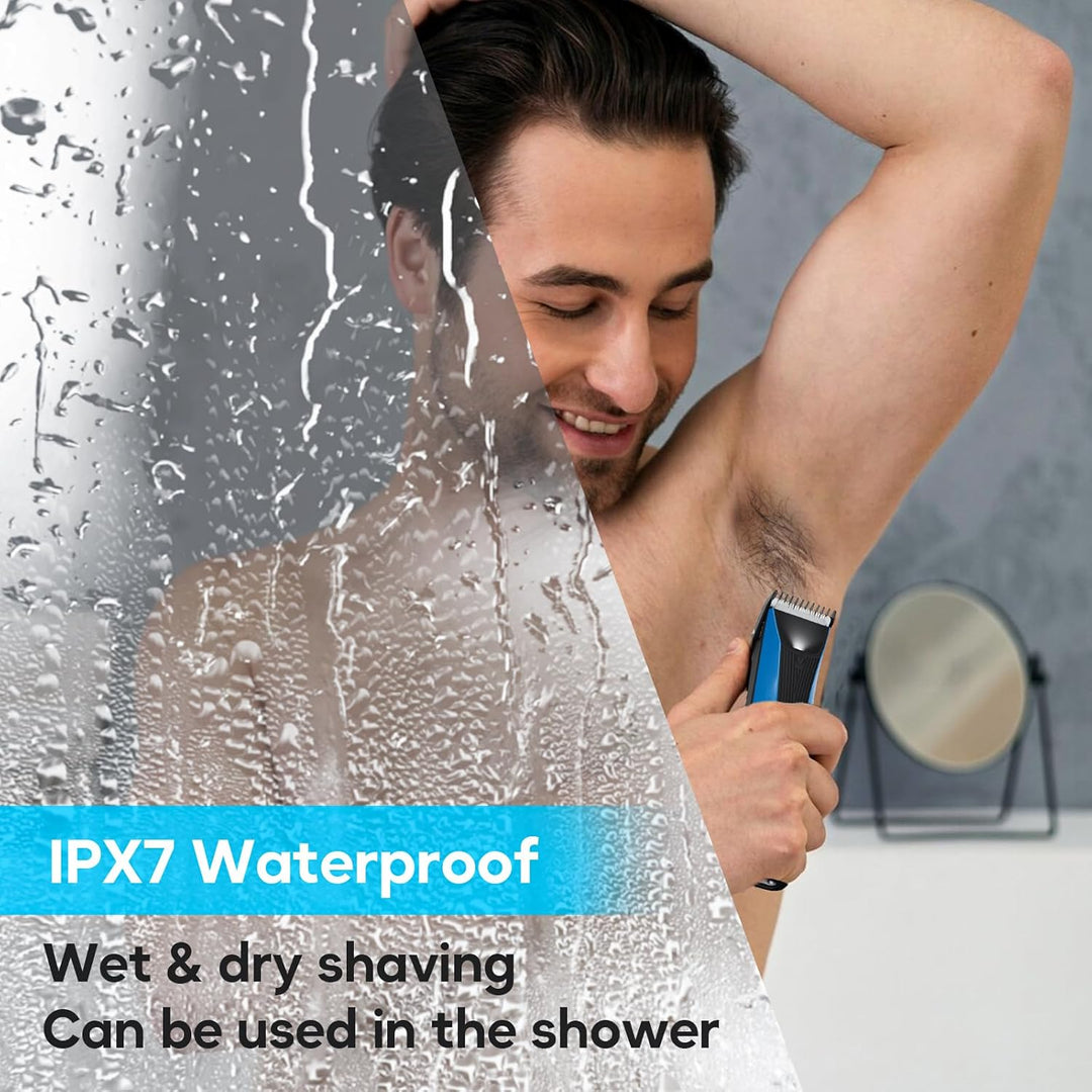 Wasserdichter intimrasierer mann für empfindliche Haut – Kabelloser Trimmer mit Hautschutz und einst