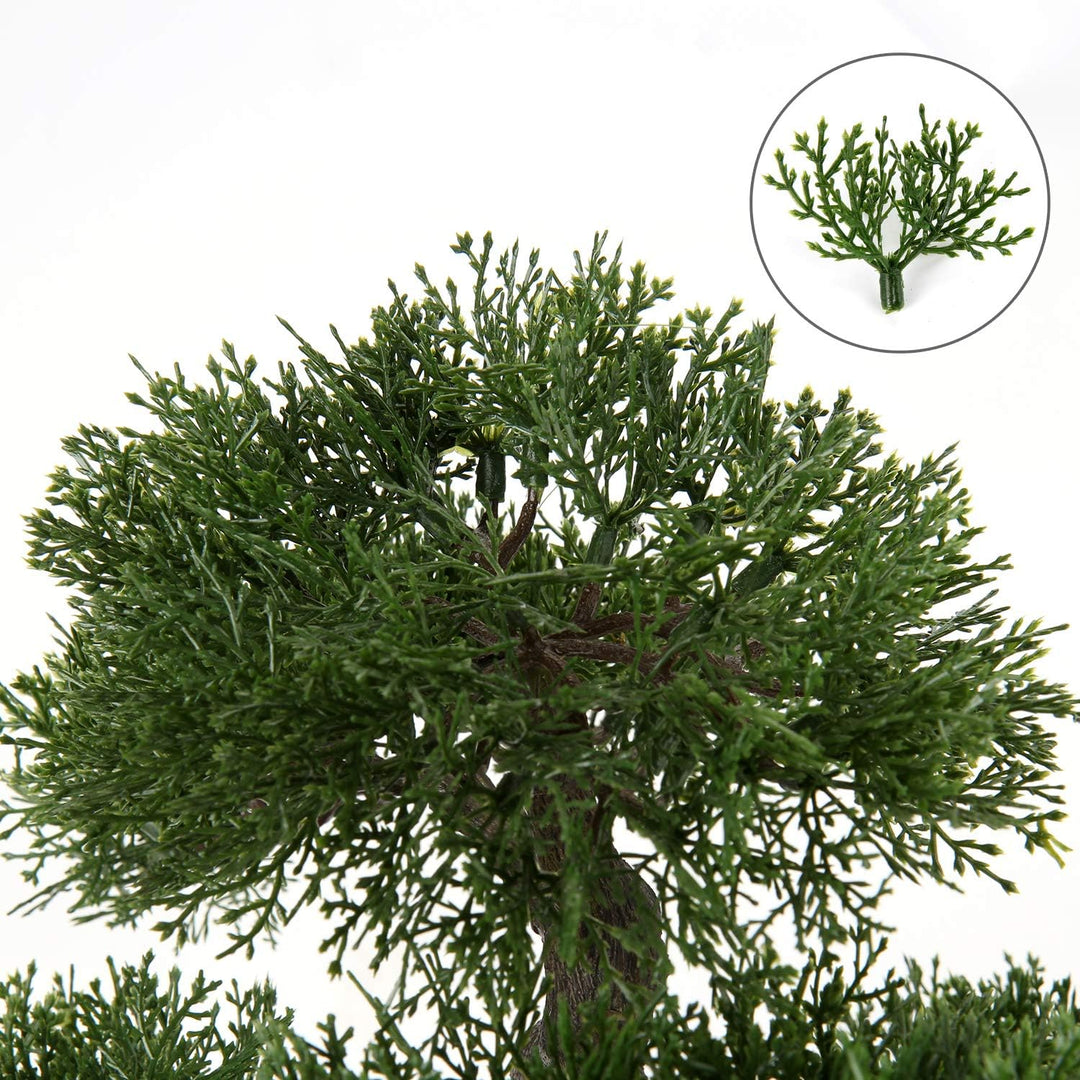 Briful Kunstbonsai Naturgetreue Künstliche Pflanze Kunstbaum Bonsai Zeder Kiefer Podocarpus Plastik
