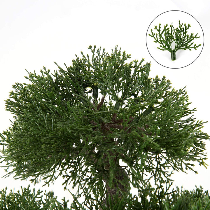 Briful Kunstbonsai Naturgetreue Künstliche Pflanze Kunstbaum Bonsai Zeder Kiefer Podocarpus Plastik