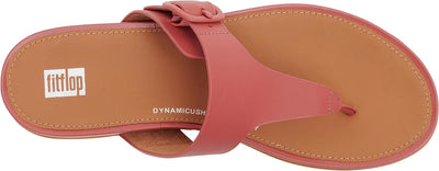 Fitflop Damen Gracie Rubber-Buckle Leather Toe-Post Sandals Flipflop 36 EU Dusky Red, 36 EU Dusky Re