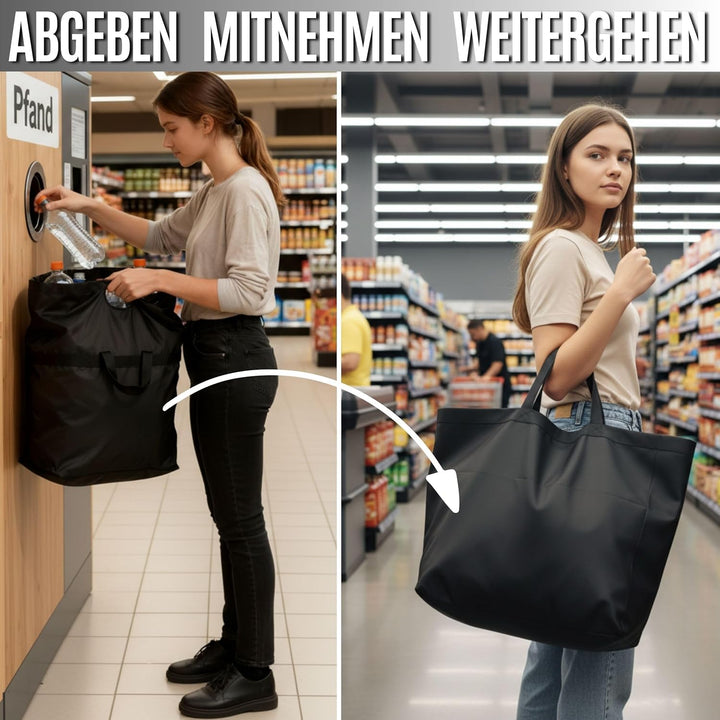 Gelber Sack Ständer 90L – Stabiler Müllsackständer für Gelbe Säcke 60–120L mit Halteclips & Metallra