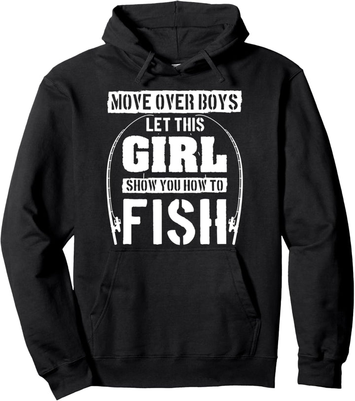 Fischerin & Anglerin Ich Angle Wie Ein Mädchen Pullover Hoodie