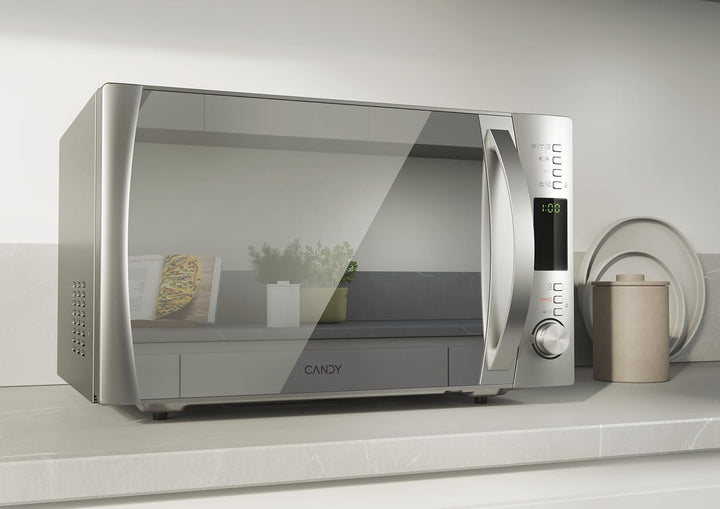 Candy Cmxg25Gdss Mikrowelle mit Grill und Cook-in-App, 25 Liter, 40 automatische Programme, 1450 W,