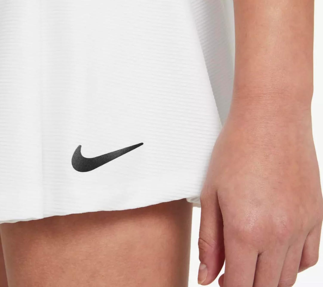 Nike Mädchen Court Victory Tennis-Rock 7 Jahre Weiss / Schwarz, 7 Jahre Weiß / Schwarz
