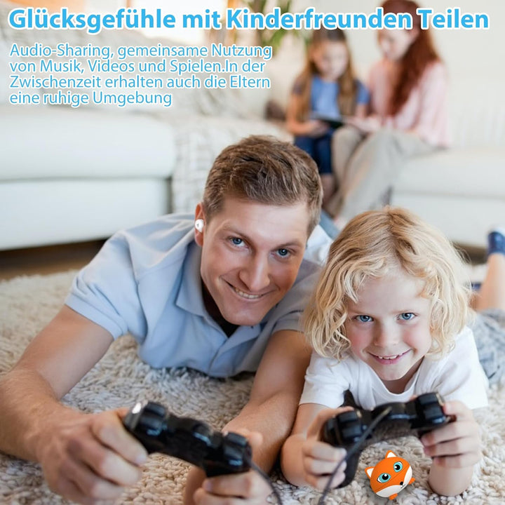 Bluetooth Kopfhörer für Kinder, mit Mikrofone, 85dB Lautstärkebegrenzung, Kabellos Kopfhörer Jungs &