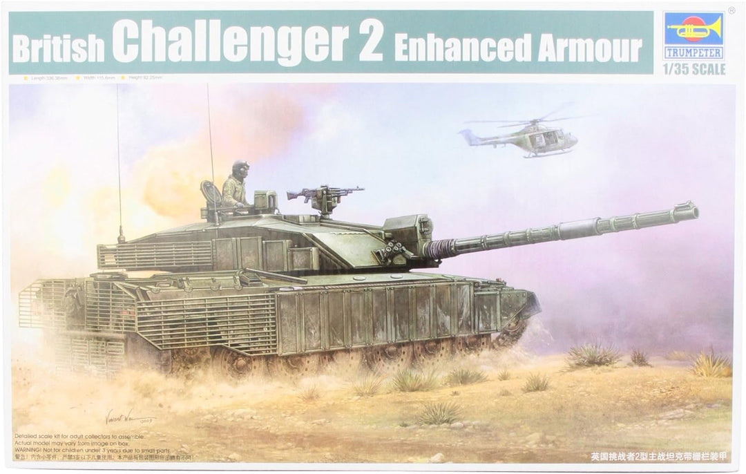 Trumpeter 01522 Modellbausatz British Challenger2 with Anti-Heat Fence