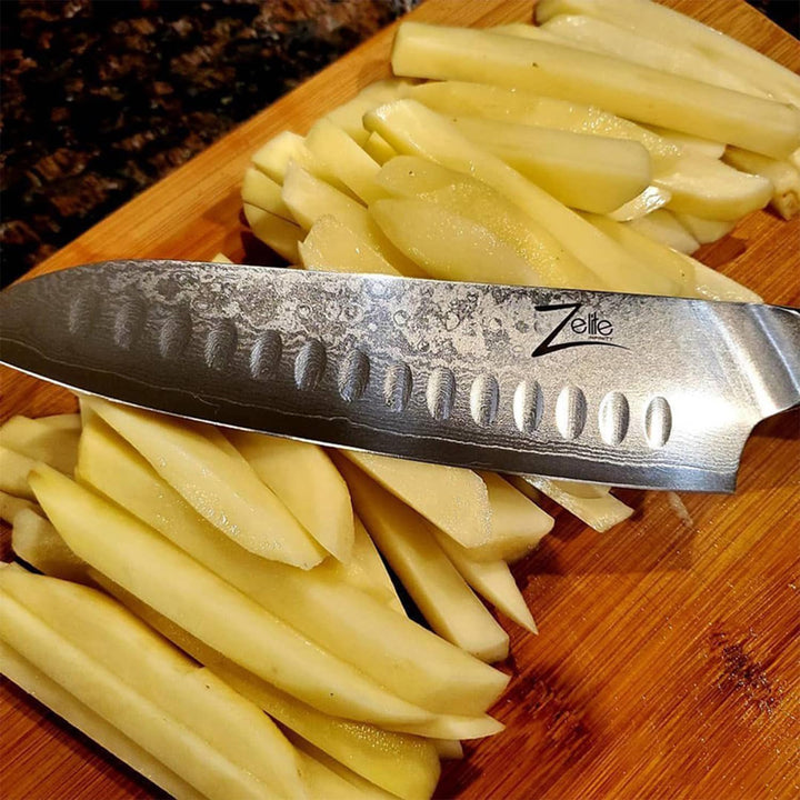 Zelite® Santoku messer, scharfe Küchenklingen 17,8 cm, japanisches Profimesser für Zuhause und Gastr