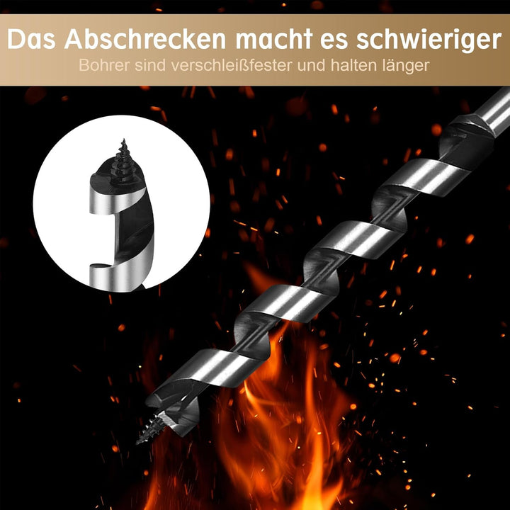 8 Stück Schlangenbohrer Set, Holzbohrer Lang Set Kohlenstoffstahl Schlangen-Bohrer Satz Kunstbohrer