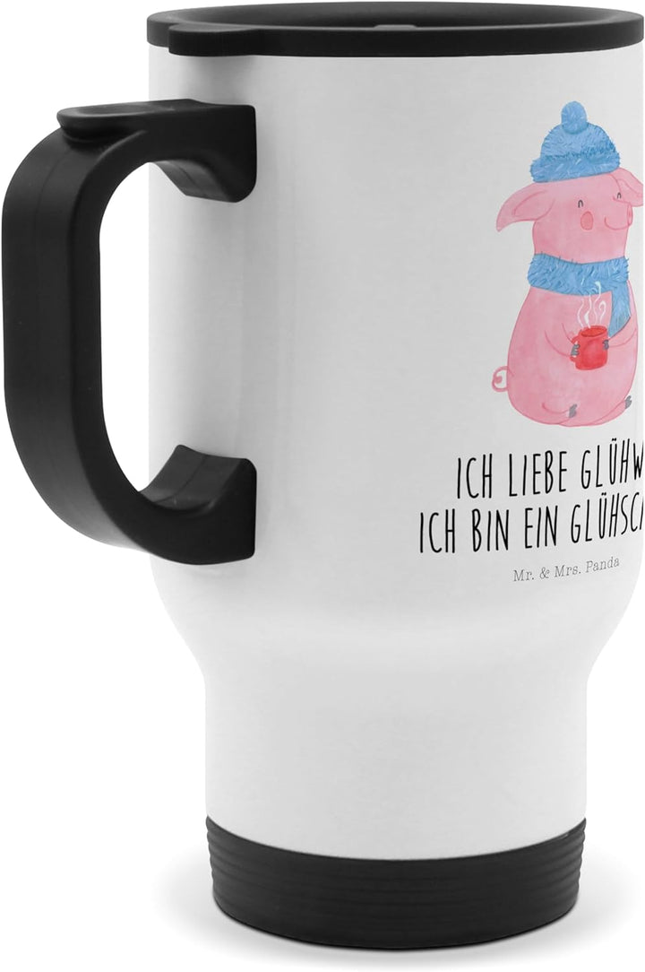 Mr. &amp; Mrs. Panda Thermobecher Glühschwein - Geschenk, Nikolaus, Weihnachtsdeko, Tasse zum Mitnehmen,