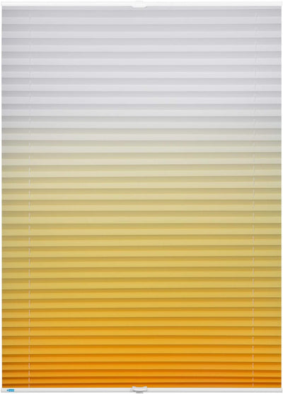 K-home Klemmfix-Plissee Farbverlauf Gelb 70cm x 130cm (B x L) 70 x 130 cm Gelb, 70 x 130 cm Gelb