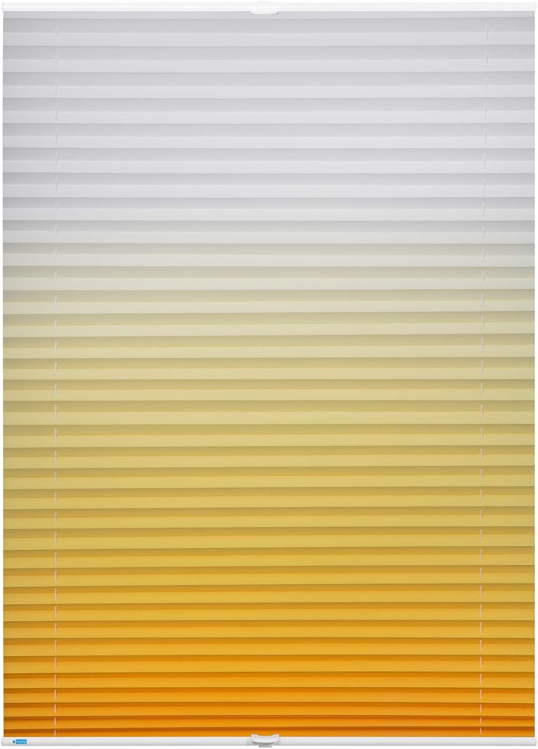 K-home Klemmfix-Plissee Farbverlauf Gelb 95cm x 130cm (B x L) 95 x 130 cm Gelb, 95 x 130 cm Gelb
