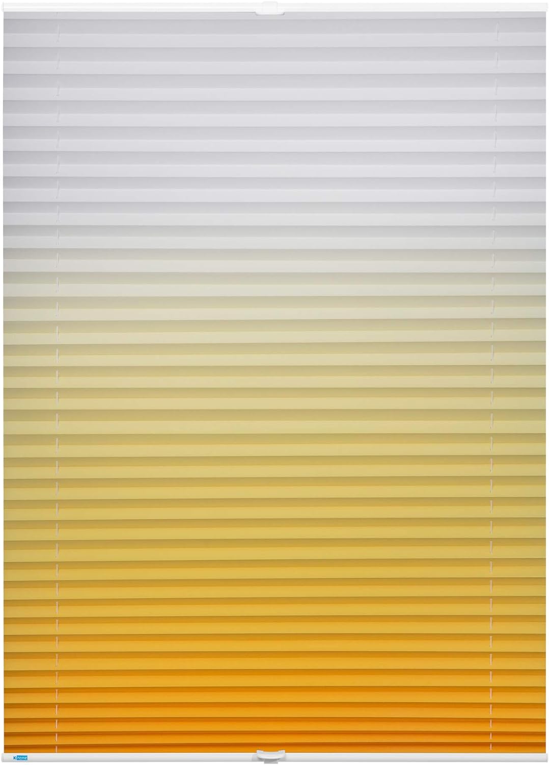 K-home Klemmfix-Plissee Farbverlauf Gelb 60cm x 130cm (B x L) 60 x 130 cm Gelb, 60 x 130 cm Gelb
