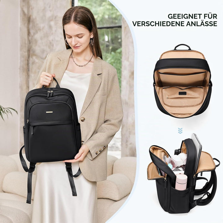 Rucksack Damen Herren, Laptop Schulrucksack,Women Travel Backpack Elegant für Uni Reise Büro, Tagesr