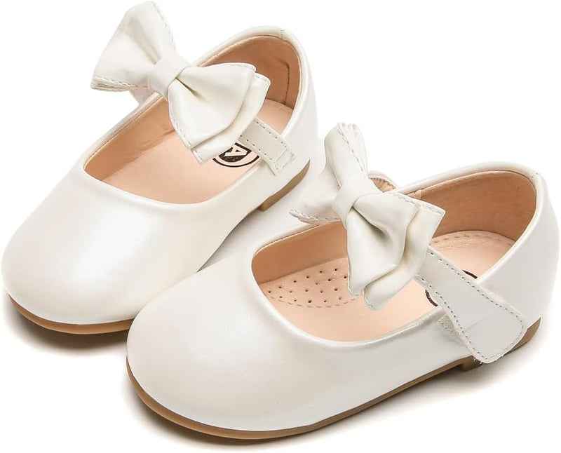 DADAWEN Mädchen Mary Jane Schuhe Festliche Kleidschuhe Prinzessin Ballerinas 30 EU Weiss, 30 EU Weis