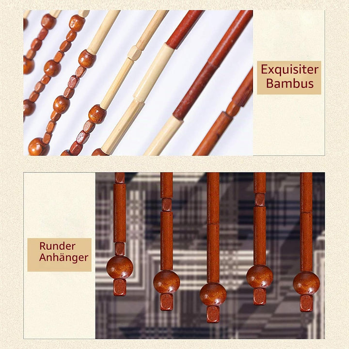 Sindipanda Bambus Bead Vorhang String Tür Vorhänge Perlen Holz Vorhang,Kaffee White,für Raumteiler T