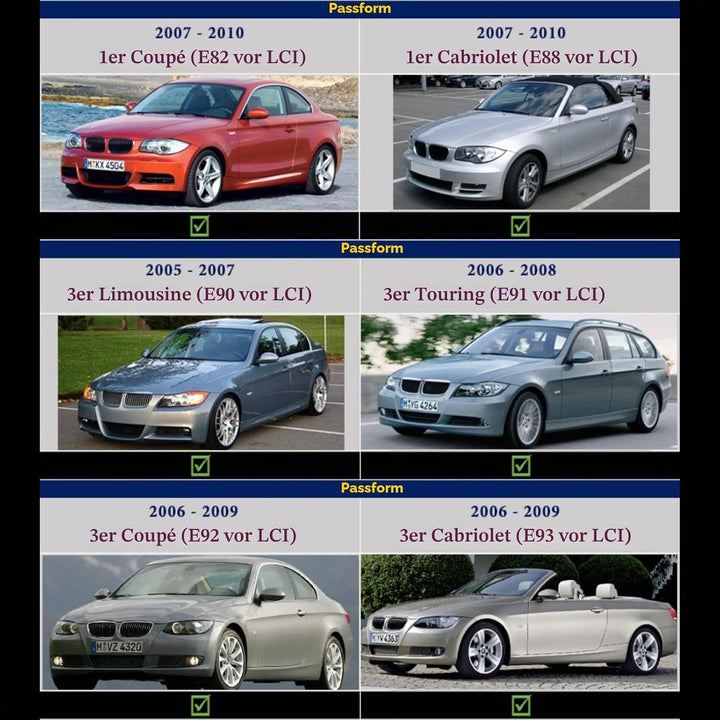 M Sport Spiegelkappen Aussenspiegel Abdeckung für BMW E90 E91 2005-2008 E92 E93 2006-2010 Vorfacelif