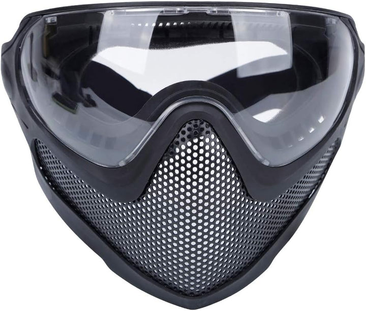 ATAIRSOFT Airsoft 2 Modi Taktische Sicherheit Schutz Vollmaske Antibeschlagbrille Set mit 3 Wechselo