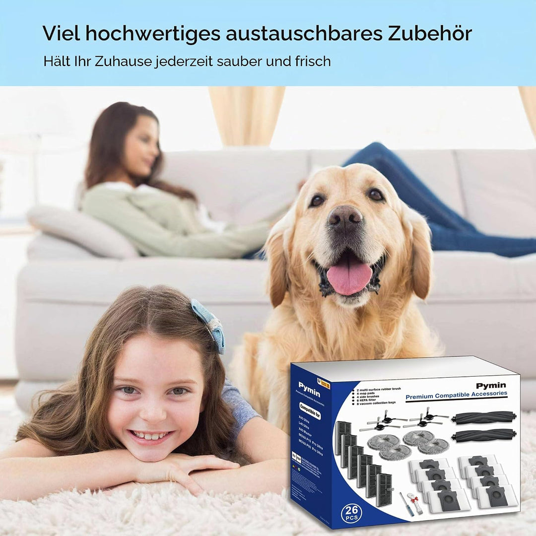Pymin 26pcs Zubehör für Dreame L40 Ultra (Gen 2) /X40 Ultra /X40 Master /D30 Ultra, für MOVA P10 Pro