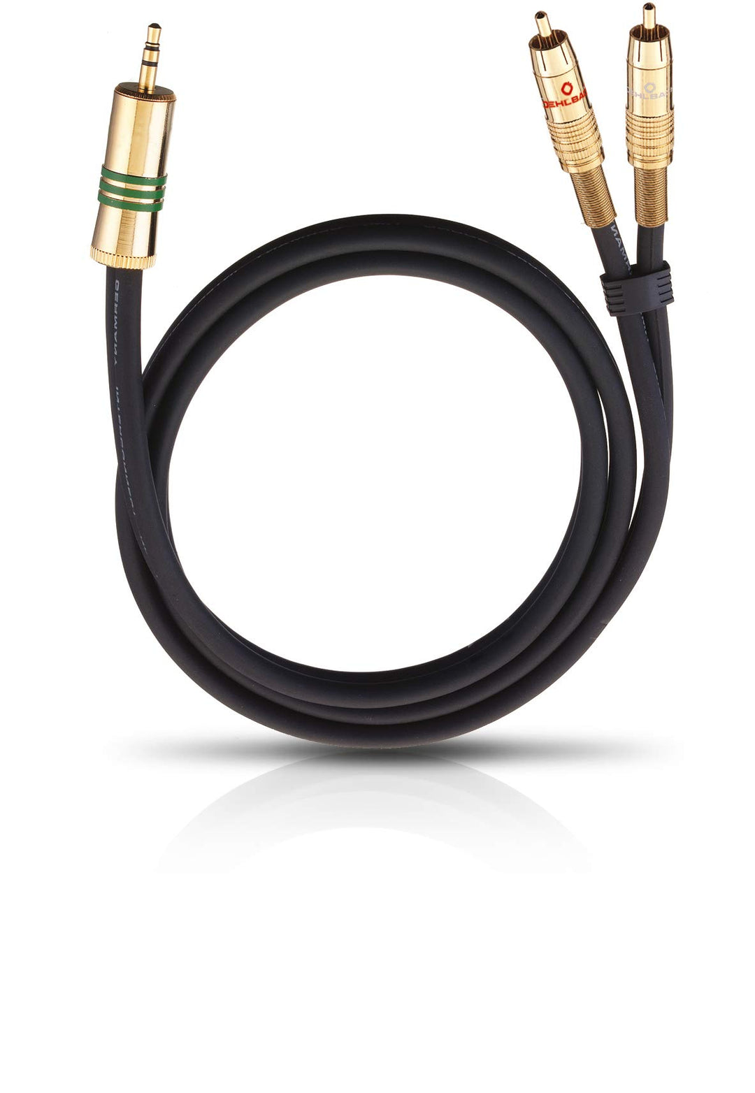 Oehlbach NF 1 / Jack 100 - Stereo-Audiokabel 1 x 3,5 mm Klinke auf 2 x Cinch - Flexibles Kabel mit e