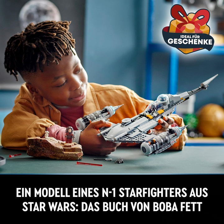 LEGO Star Wars Der N-1 Starfighter des Mandalorianers aus Das Buch von Boba Fett, Raumschiff-Spielze