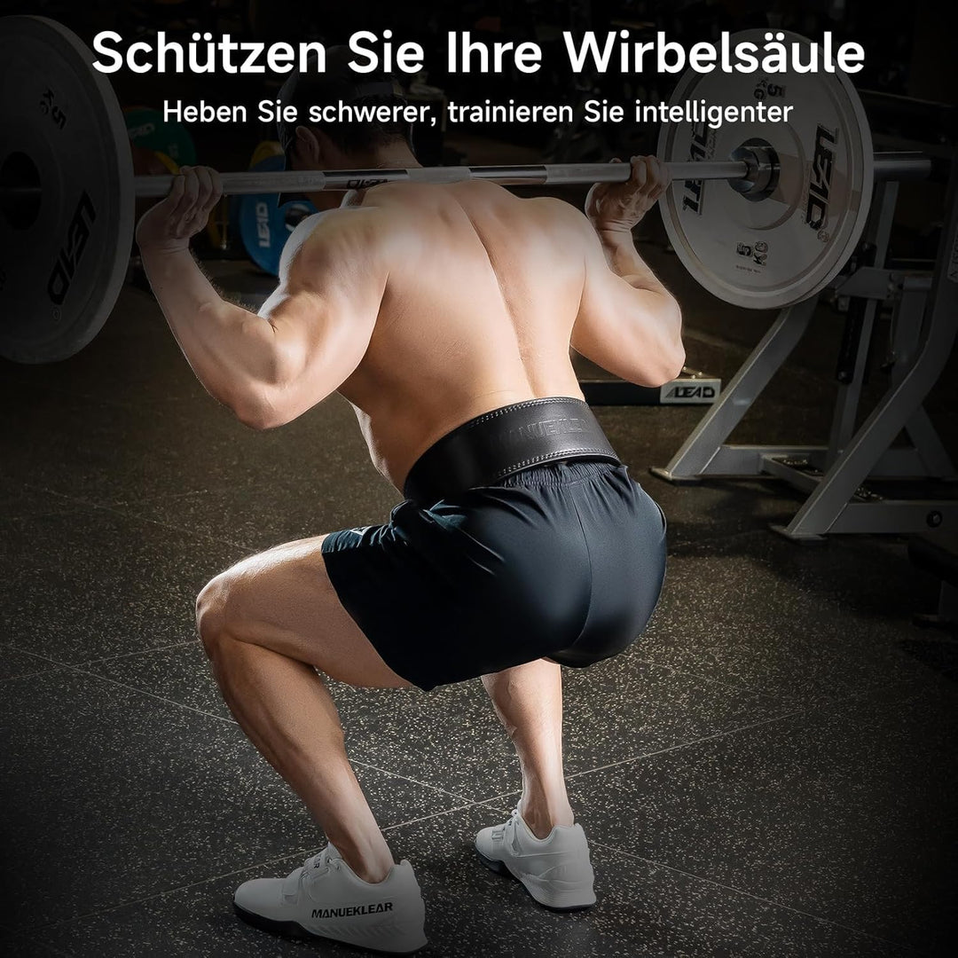 Gewichthebergürtel 10cm Leder Hebelgürtel Kreuzheben Krafttraining | Fitnessgürtel, Kunstleder, Schn