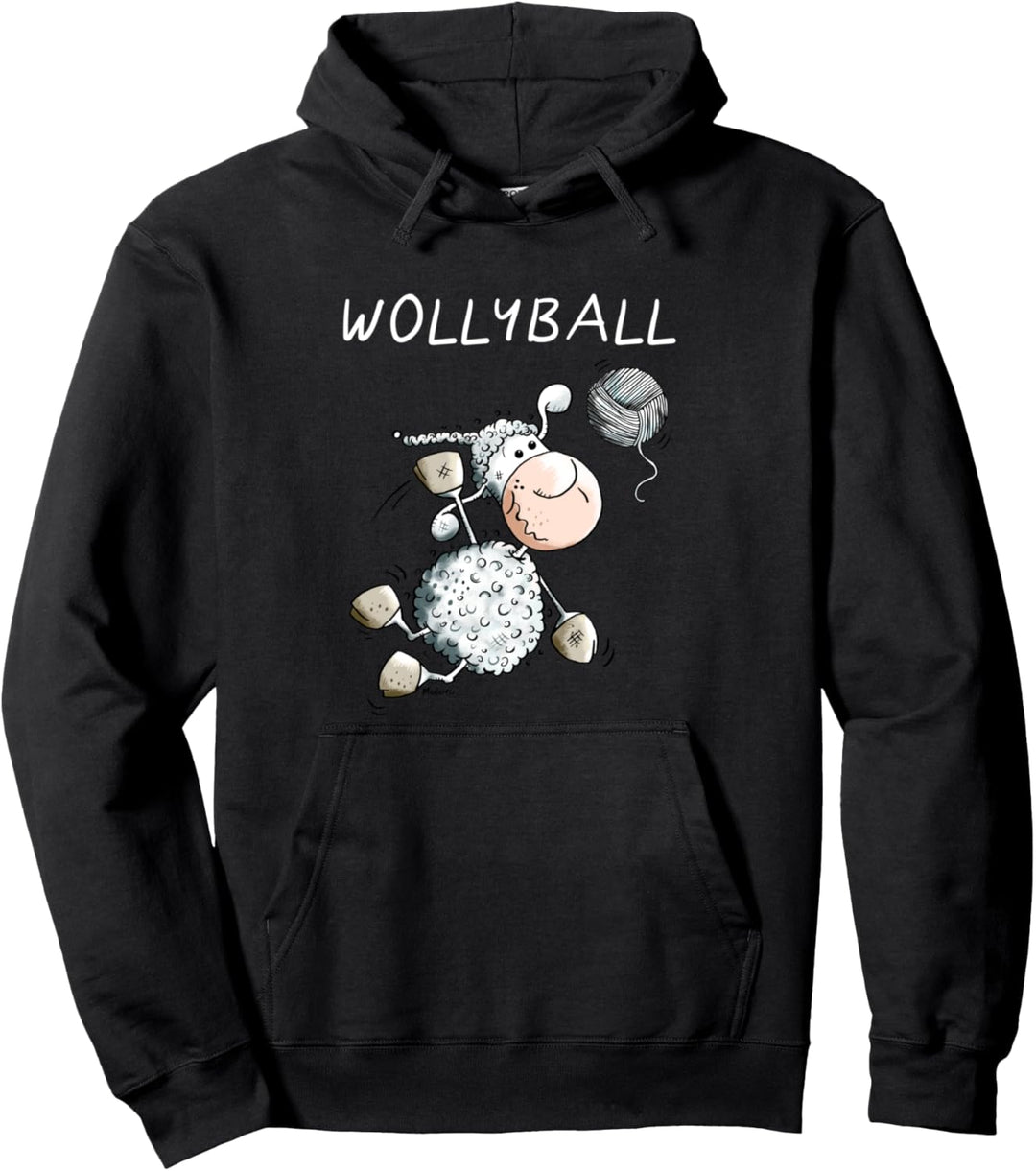 Wollyball I Volleyball Schaf Wortspiel Fun Volleyballspieler Pullover Hoodie
